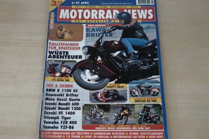 Deckblatt Motorrad News (04/1999)